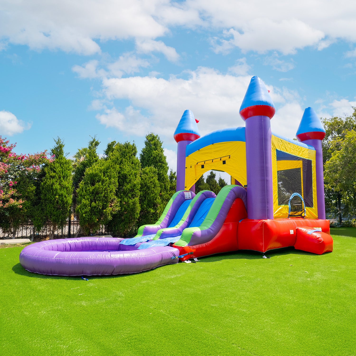Purple Castle Water Slide Rental Houston Heights